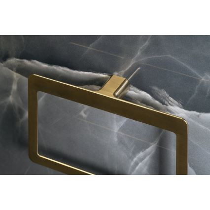 Gedy - Porte-serviettes mural PIRENEI 15x23 cm doré mat