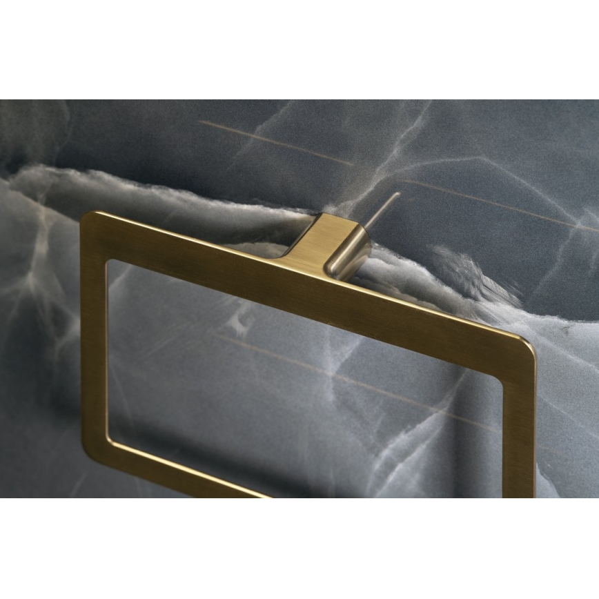 Gedy - Porte-serviettes mural PIRENEI 15x23 cm doré mat