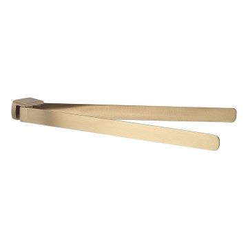 Gedy - Porte-serviettes mural PIRENEI 35,9 cm, finition dorée mate