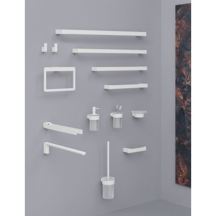 Gedy - Porte-serviettes mural PIRENEI 6,6x35 cm blanc mat