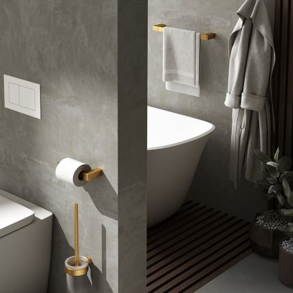 Gedy - Porte-serviettes mural PIRENEI 6,6x45 cm doré