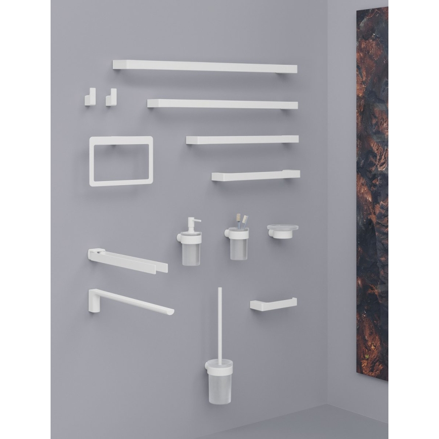 Gedy - Porte-serviettes mural PIRENEI 6,6x80 cm blanc mat