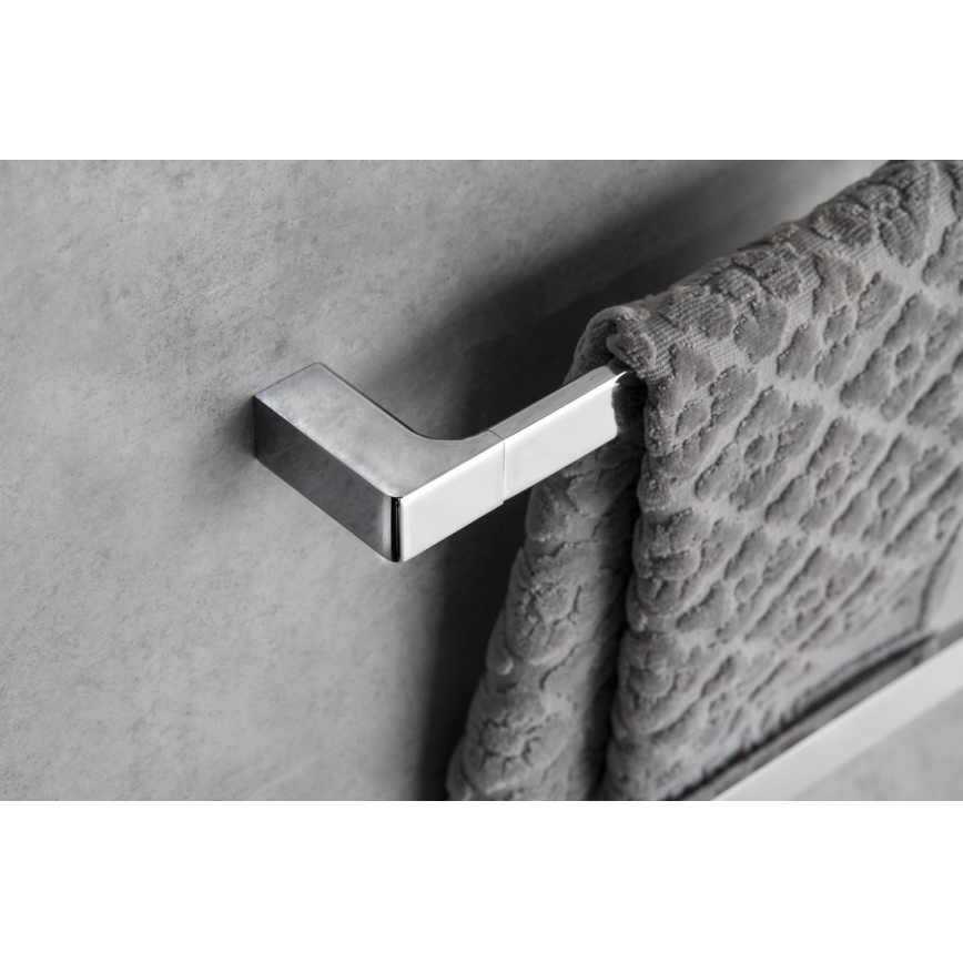 Gedy - Porte-serviettes mural PIRENEI 6,6x80 cm chrome brillant