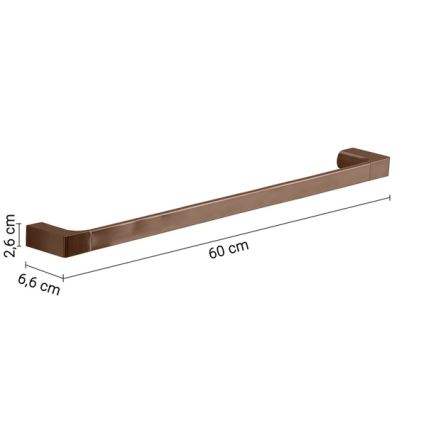 Gedy - Porte-serviettes mural PIRENEI 60 cm bronze