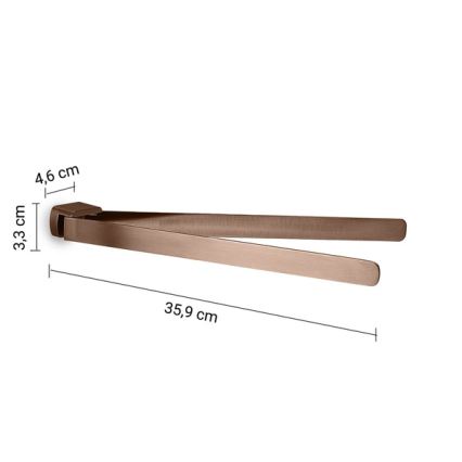 Gedy - Porte-serviettes mural pivotant PIRENEI 36 cm bronze