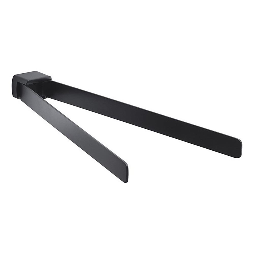 Gedy - Porte-serviettes rotatif mural PIRENEI 36 cm noir mat