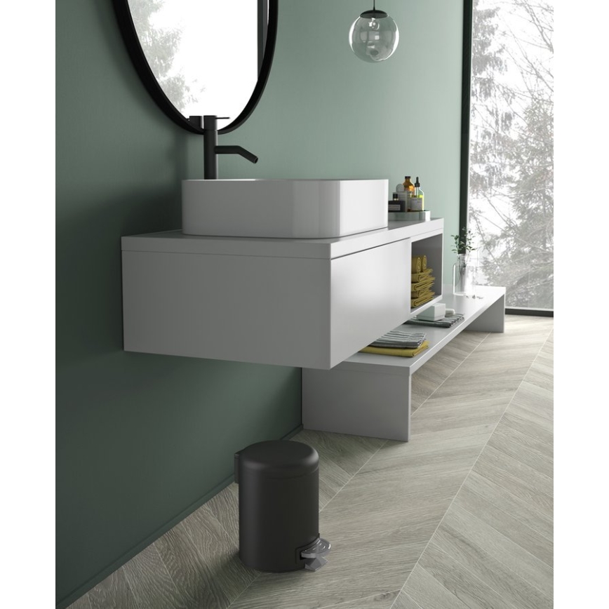 Gedy - Poubelle POTTY 5 l à fermeture douce, noir mat