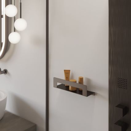 Gedy - Regal mit Handtuchhalter CLEO, 50 cm, metallicgrau