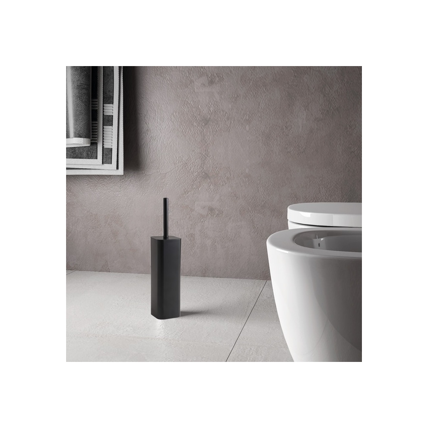 Gedy - Scopino WC da terra JACK nero