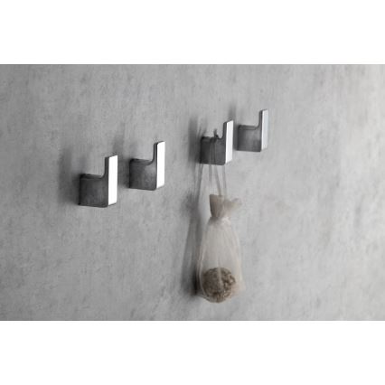 Gedy - SET 2x Wandhaken PIRENEI glänzendes Chrom
