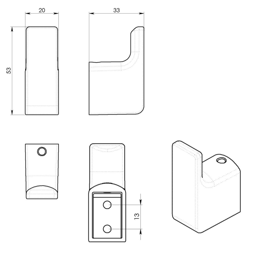 Gedy - SET 2x Wandhaken PIRENEI glänzendes Chrom