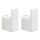 Gedy - Set da 2 ganci a parete PIRENEI, bianco opaco