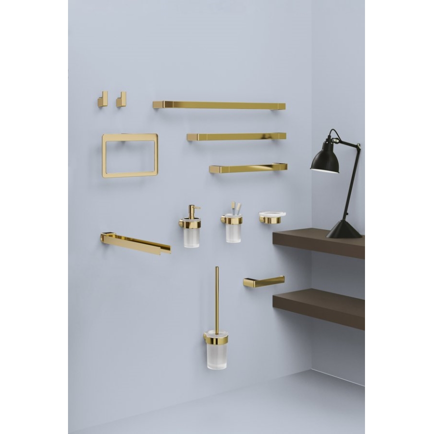 Gedy - Set da 2 ganci da parete PIRENEI dorati