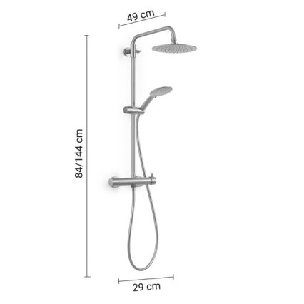 Gedy - Set doccia con miscelatore STAR PLUS cromo lucido