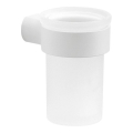 Gedy - Support mural pour brosses à dents PIRENEI verre opalin/blanc
