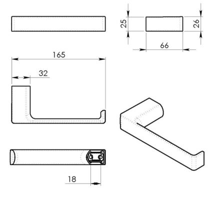 Gedy - Toilettenpapierhalter PIRENEI glänzendes Chrom