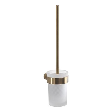 Gedy - Wand-WC-Bürste PIRENEI Milchglas/mattgold