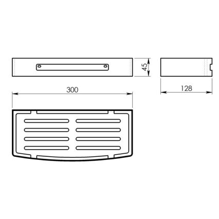 Gedy - Wandablage für die Dusche SMART 30x12,8 cm metallicgrau