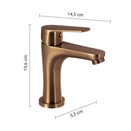 Gedy - Waschbeckenarmatur COMO 19,6 cm, Bronze