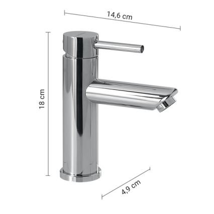 Gedy - Waschtischarmatur GARDA 18 cm glänzendes Chrom