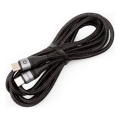 Geflochtenes USB-Kabel USB-C / USB-C Verbinder 42W 2m schwarz