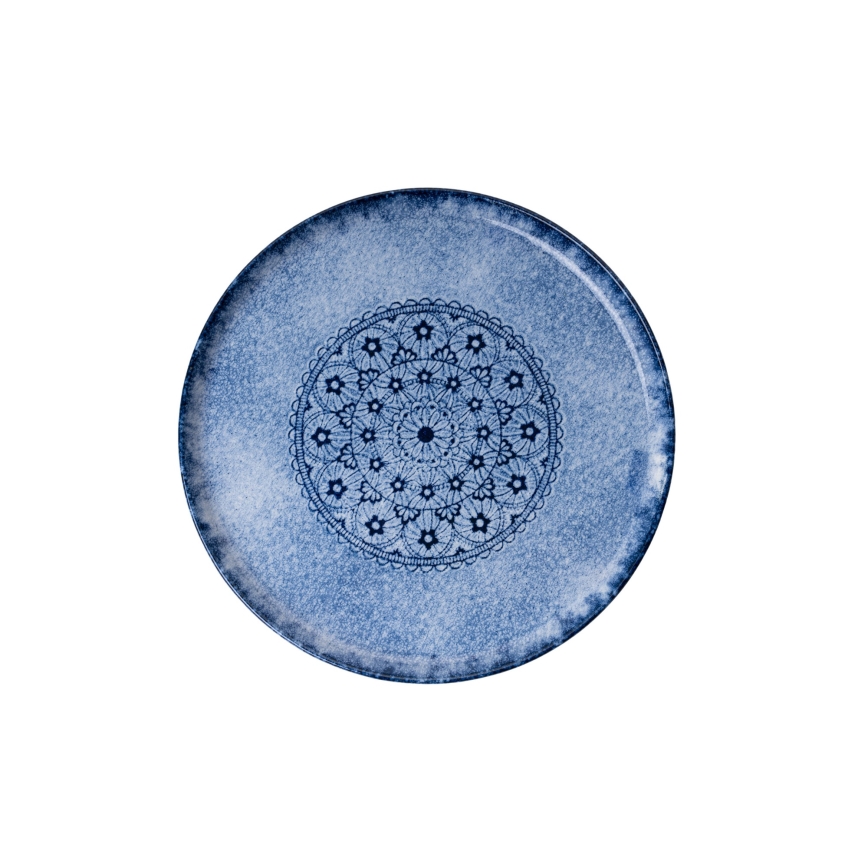 Geschirrset 27-teilig blau/Porzellan