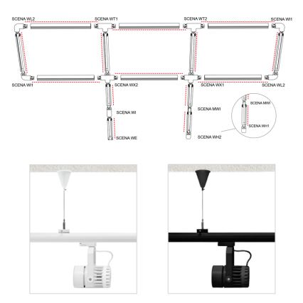 Giunto SCENA WT2 destro bianco