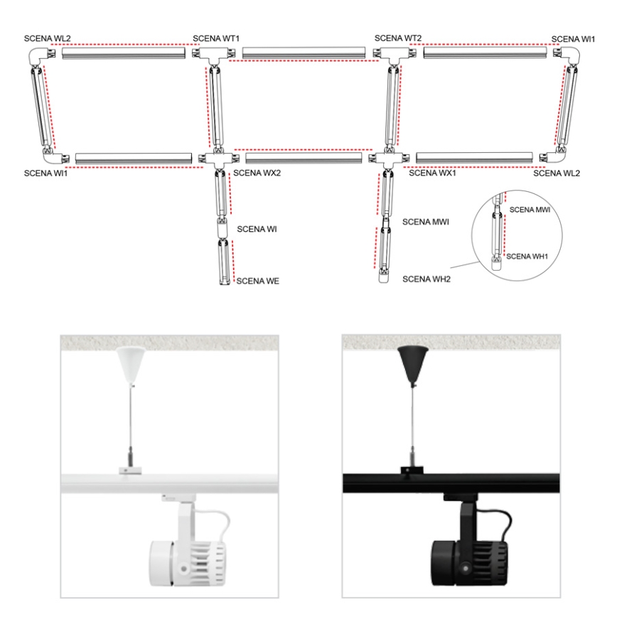Giunto SCENA WT2 destro bianco
