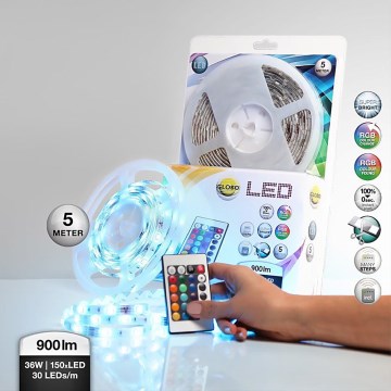 Globe 38990 - RGB-LED-Badezimmerleiste LED-BAND 150xLED/0,16W IP44