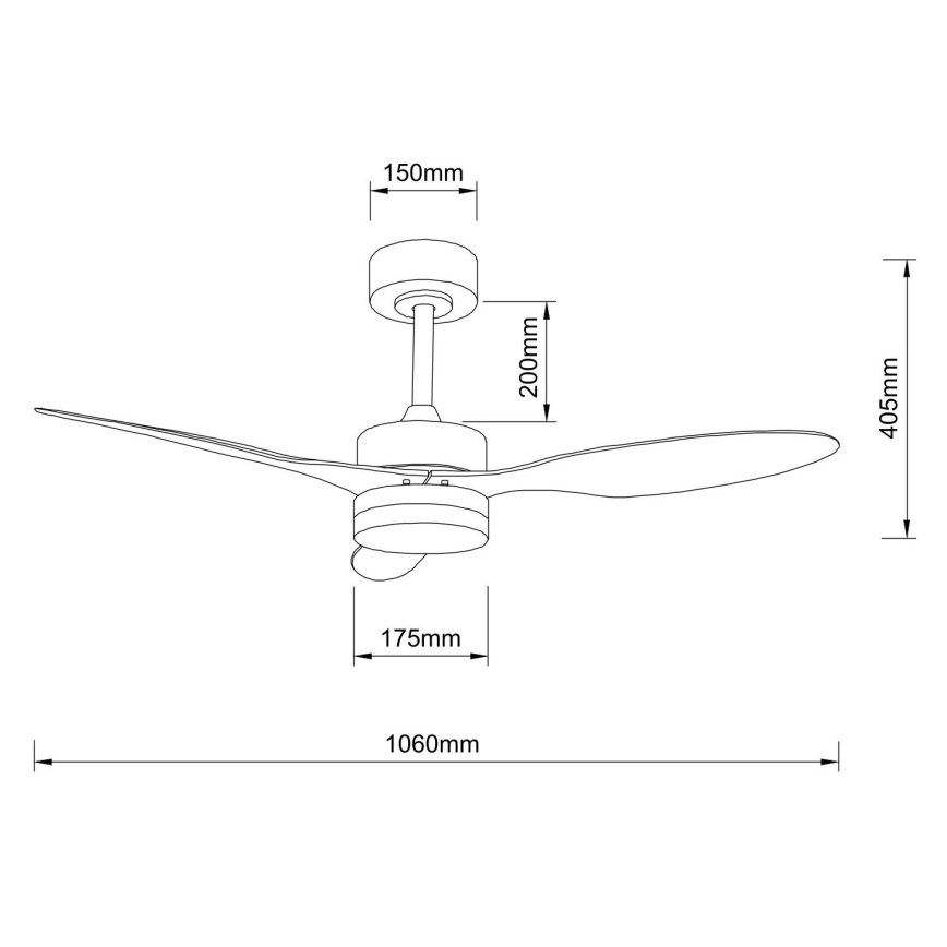 Globo - Dimmbarer LED-Deckenventilator LED/20W/230V 2700-6500K + Fernbedienung