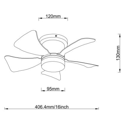 Globo - Ventilateur de plafond à intensité variable LED/10W/230V 3000-6500K gris + télécommande