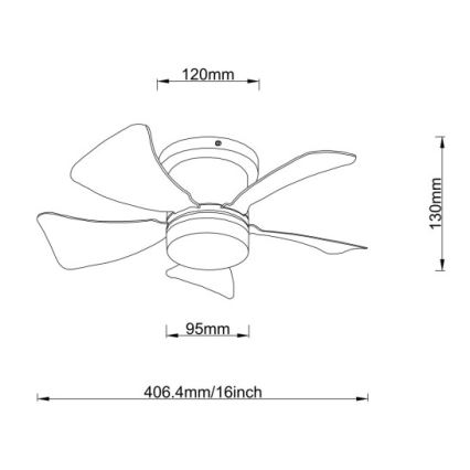 Globo - Ventilatore da soffitto dimmerabile con LED, 10W, 230V, 3000–6500K, multicolore + telecomando