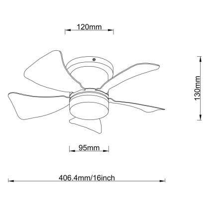 Globo - Ventilateur de plafond à intensité variable LED/10W/230V 3000-6500K marron + télécommande