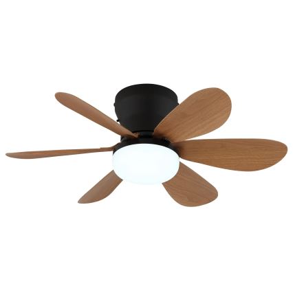 Globo - Ventilatore da soffitto dimmerabile LED/5W/230V 2700-6500K marrone + telecomando