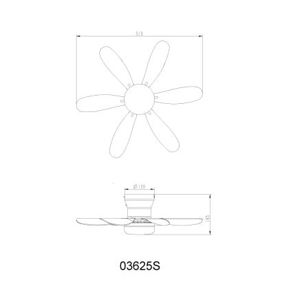Globo - Ventilatore da soffitto LED dimmerabile LED/5W/230V 2700-6500K nero + telecomando