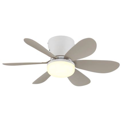 Globo - LED-dimmbarer Deckenventilator LED/5W/230V 2700-6500K beige + Fernbedienung
