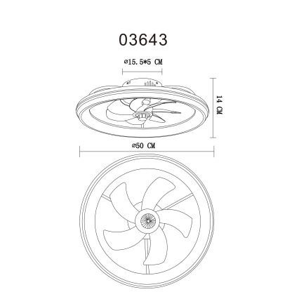 Globo - Dimmbarer LED-Deckenventilator LED/40W/230V 3000-6500K + Fernbedienung