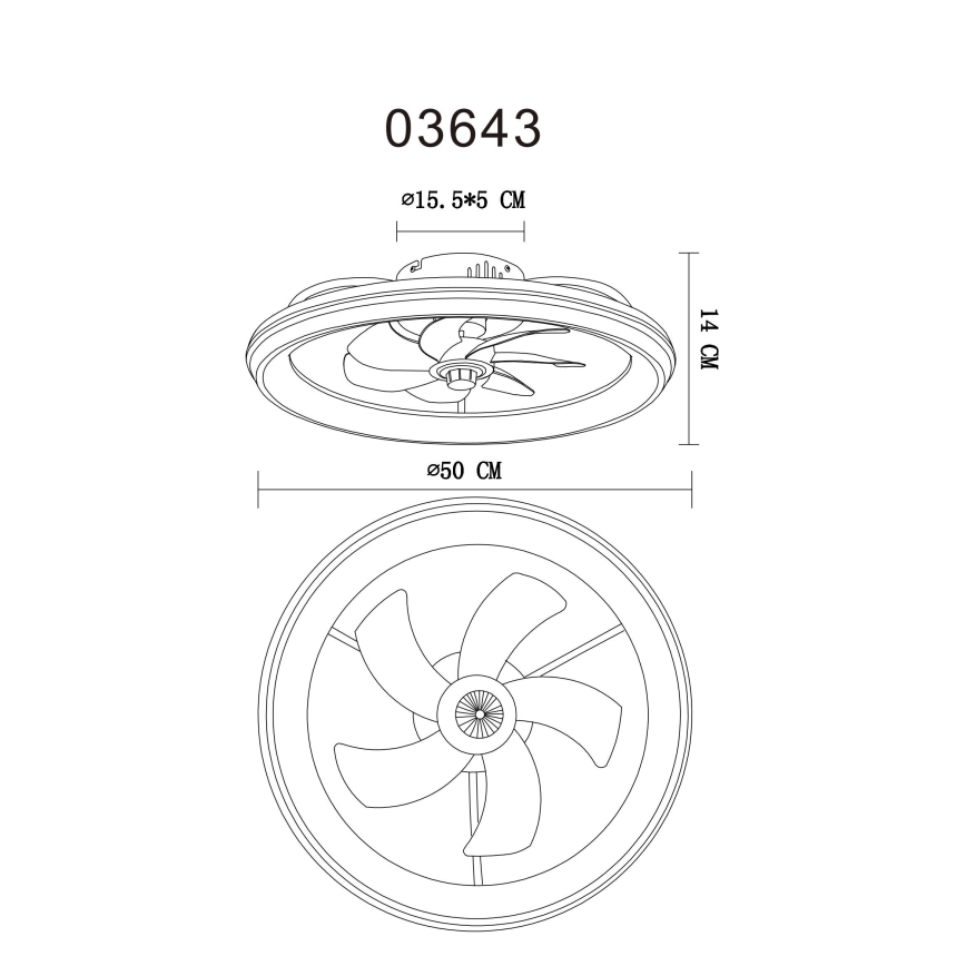 Globo - Ventilatore da soffitto dimmerabile a LED LED/40W/230V 3000-6500K + telecomando