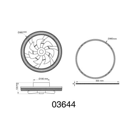 Globo - Ventilatore da soffitto dimmerabile a LED LED/30W/230V 2700-6000K + telecomando