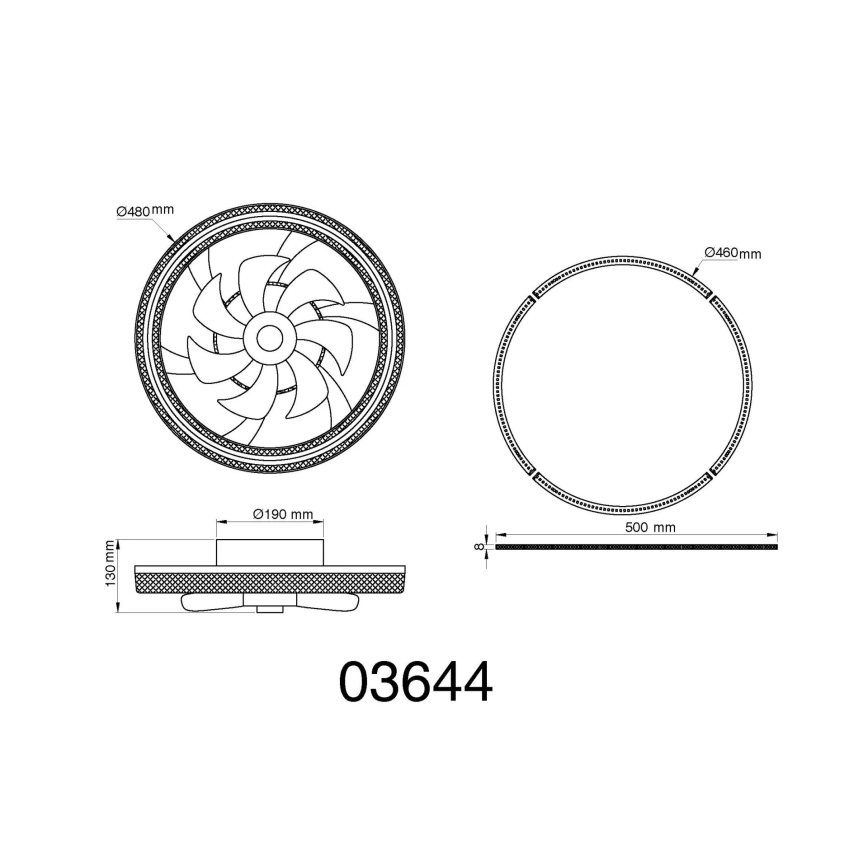Globo - Ventilatore da soffitto dimmerabile a LED LED/30W/230V 2700-6000K + telecomando