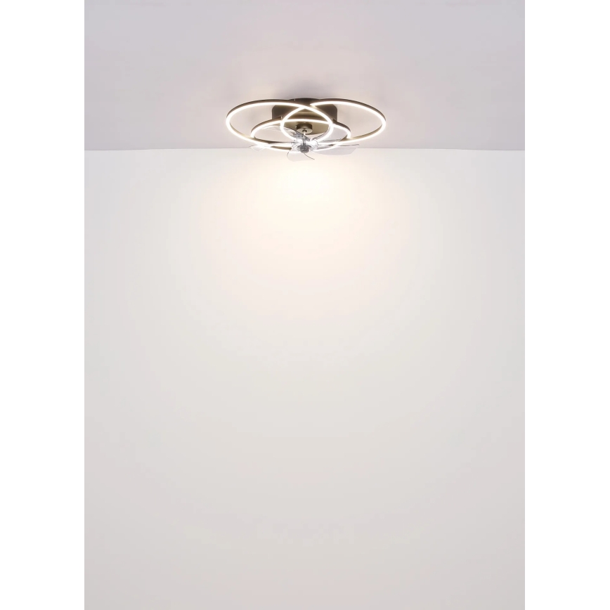 Globo - Ventilateur de plafond LED dimmable 40W/230V (3000–6500K), noir + télécommande