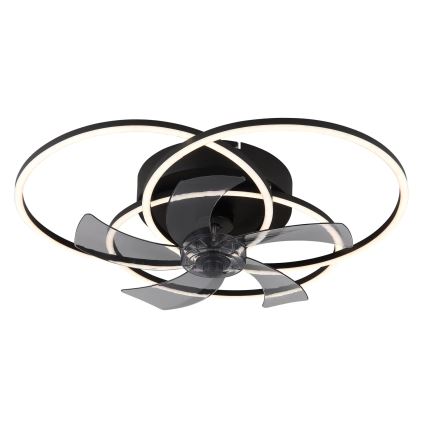 Globo - Ventilateur de plafond LED dimmable 40W/230V (3000–6500K), noir + télécommande