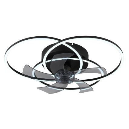 Globo - Ventilateur de plafond LED dimmable 40W/230V (3000–6500K), noir + télécommande