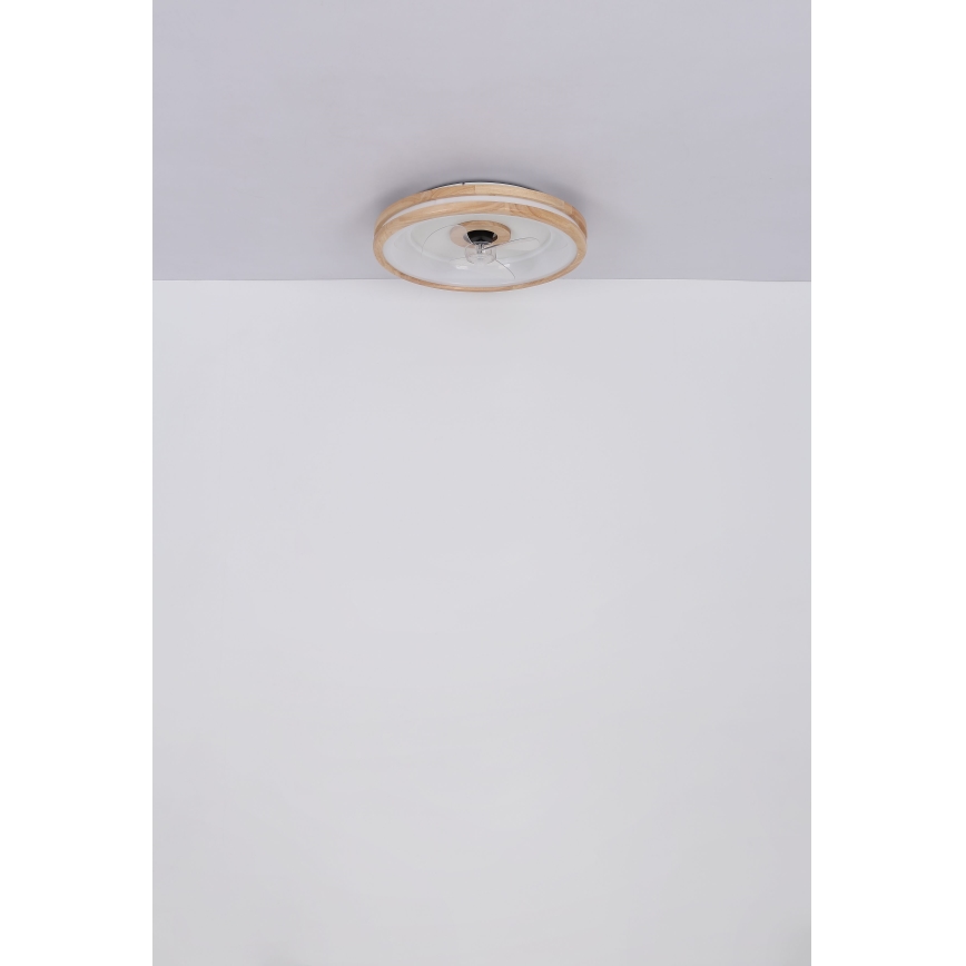Globo - Dimmbare LED-Deckenleuchte mit Ventilator LED/30W/230V 2700-6500K braun + Fernbedienung