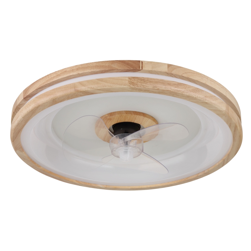 Globo - Dimmbare LED-Deckenleuchte mit Ventilator LED/30W/230V 2700-6500K braun + Fernbedienung