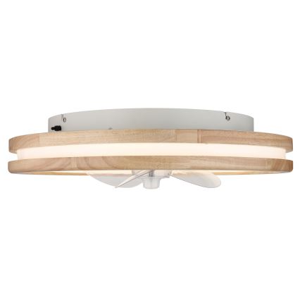 Globo - Dimmbare LED-Deckenleuchte mit Ventilator LED/30W/230V 2700-6500K braun + Fernbedienung