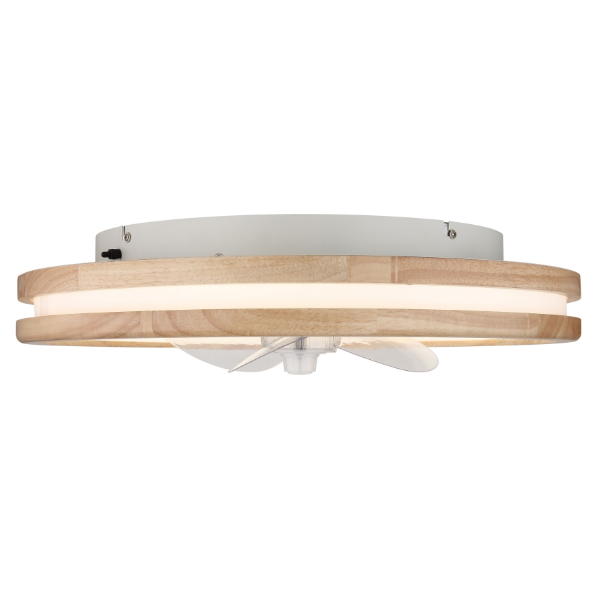 Globo - Dimmbare LED-Deckenleuchte mit Ventilator LED/30W/230V 2700-6500K braun + Fernbedienung