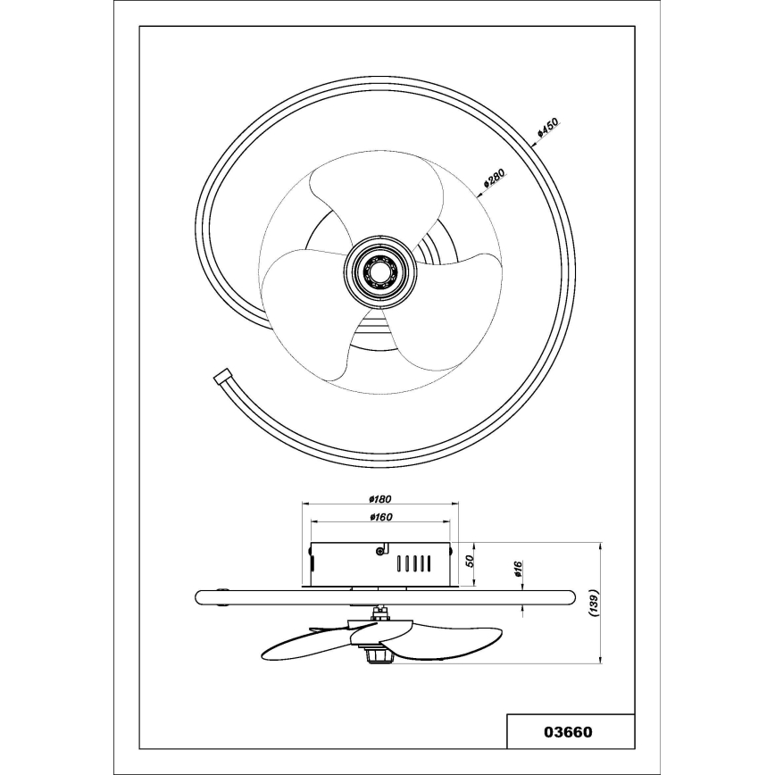 Globo - Ventilateur de plafond à intensité variable LED/30W/230V 2700-6500K + Télécommande
