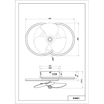 Globo - Dimmbarer LED-Deckenventilator LED/24W/230V 2700-6500K + Fernbedienung