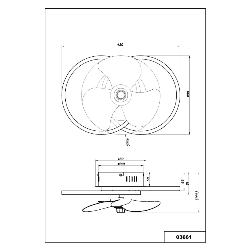 Globo - Ventilateur de plafond à intensité variable LED/24W/230V 2700-6500K + Télécommande